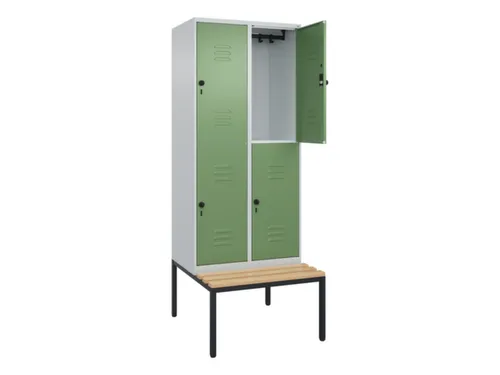 Dubbeldekse dekenkist,HxBxD 2120x800x815mm,2x2vak.,vak B 400mm