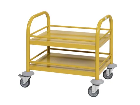 Serveerwagen,Draagverm. 80Kg,2Etage(S),Staaletage,Geel
