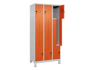 Z-garderobekast,HxBxD 1950x900x500mm,vak B 150/300mm,draaigrendel - 2
