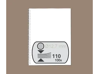 Draadrug GBC 12.5mm 34-rings A4 zilver 100stuks - 1