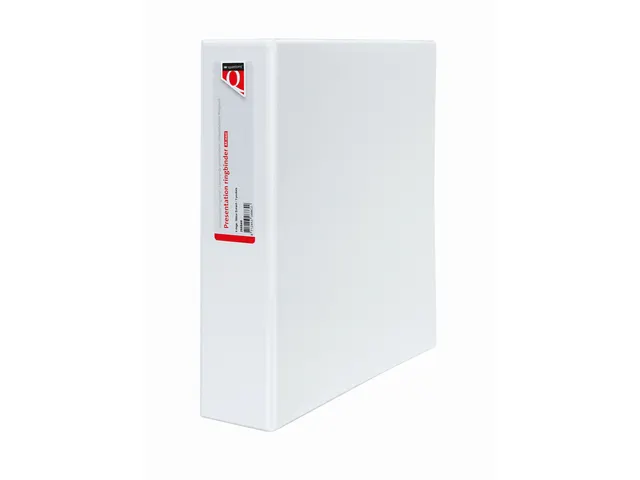 Presentatieringband Quantore A4 Maxi 4-rings D-mech 40mm wit