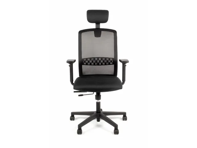 Bureaustoel EN1335 Linea Tekna 01/PT zwart/zwart met Hoofdsteun