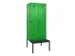 locker met bank,voor scheiding van kleding,HxBxD 2120x800x815mm,2vak