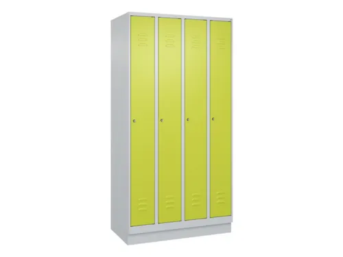 locker,HxBxD 1950x1000x500mm,4vak,vak B 250mm,cil.-slot,sokkel