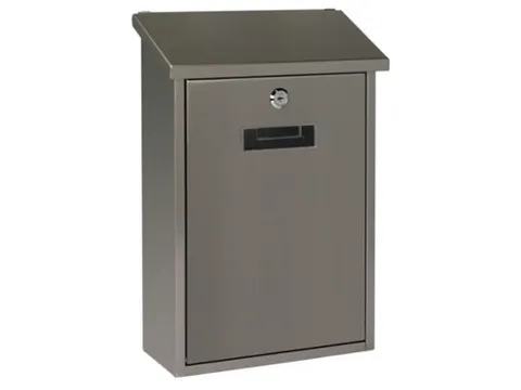 Brievenbus Berlin Inox met naamplaatje incl. 2 sleutels 36.5x27x10cm