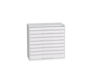 ladekast HxBxD 1000x1050x550mm 9laden romp RAL7035 front RAL7035 - 1