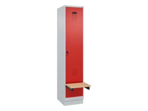 locker met bank,HxBxD 1950x400x815mm,1vak,vak B 400mm,draaigrendel