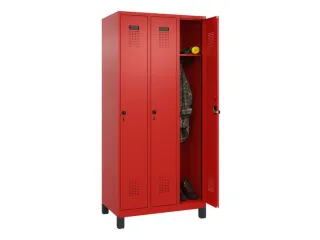 locker,HxBxD 1950x900x500mm,3vak,vak B 300mm,draaigrendel,voeten - 1