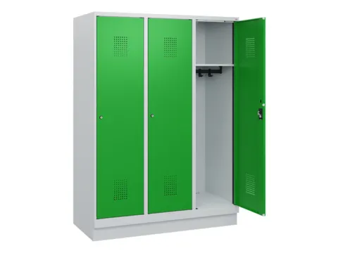 schoollocker,HxBxD 1630x1200x500mm,3vak,vak B 400mm,cil.-slot,sokkel