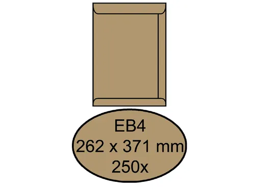 Envelop Quantore Akte Eb4 262X371mm 100 Gram Bruinkraft Gegomd