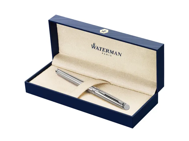 Rollerpen Waterman Hémisphère Stainless Steel CT Fijn Zwarte inkt