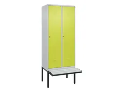locker voor scheiding van kleding,HxBxD 2120x800x815mm,2vak