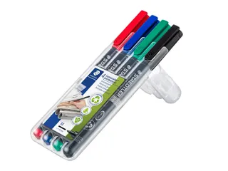 Viltstift Staedtler OHP Lumocolor 317 Medium 1.0mm Assorti 4 stuks - 4
