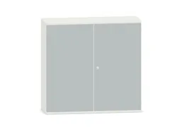 Kantoorkast 1150x1200x430mm Romp Wit Decor Front Lichtgrijs