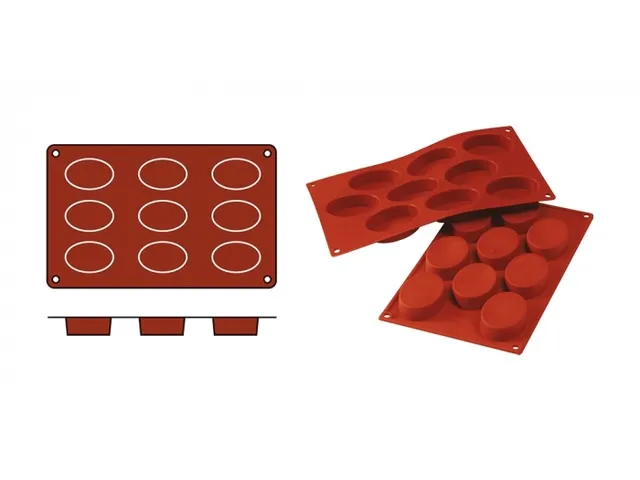 Silikomart Siliconen 1/3 GN Bakmat SILICON FLEX Medium Ovals SF018