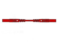 Contact Protected Measuring Lead 4mm 100cm / Red (mlb/gg-sh 100/1)