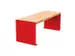 Banc d'extérieur L1200mm 3 lattes chêne clair/RAL3020