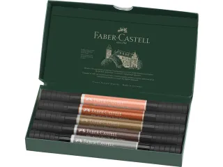 Tekenstift Faber-Castell Pitt Artist duo marker Portrait etui 5stuks k - 1