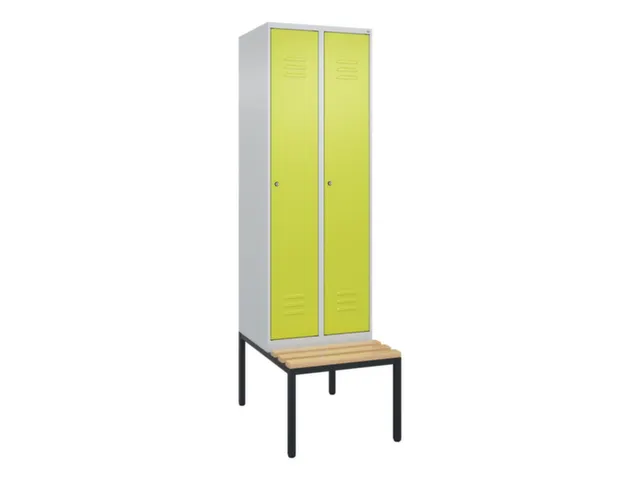 armoire vestiaire noir et blanc HxlxP 2120x600x815mm 2compart.