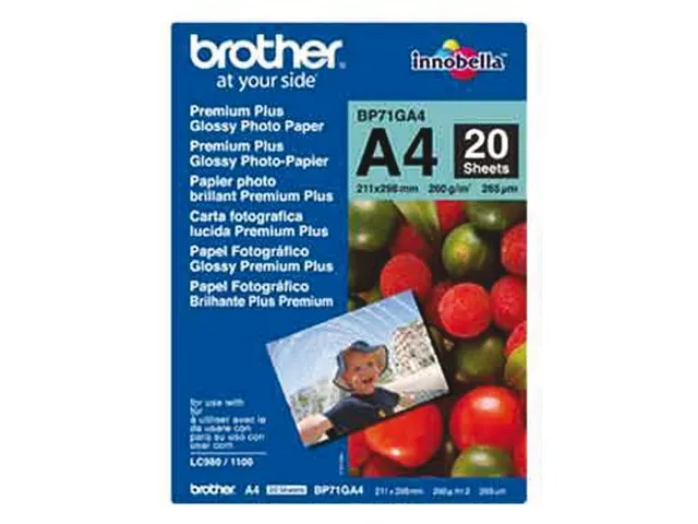 Inkjetpapier Brother Bp-71 A4 glans 260 gram 20vel