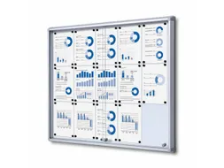 Vitrinekast Mededelingenbord Fire-proof schuifdeuren 15xA4