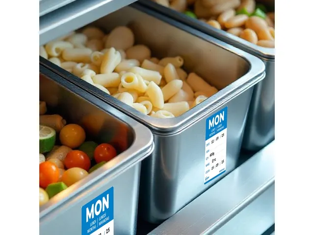 Etiket Avery HACCP maandag blauw 40x56mm 500 stuks