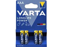 Batterij Varta Longlife Power 4x AAA Alkaline 1.5V