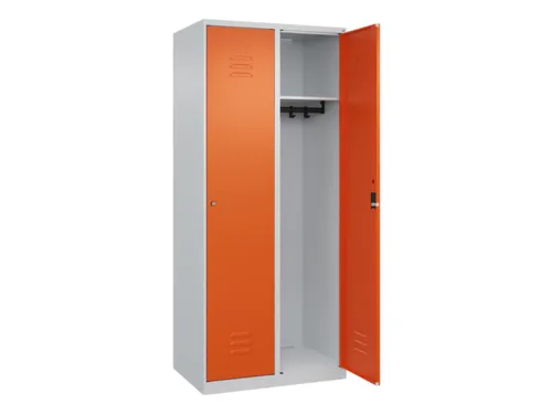 locker,HxBxD 1850x800x500mm,2vak,vak B 400mm,cil.-slot,staand op vloer