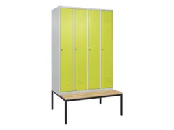 locker voor scheiding van kleding,HxBxD 2120x1200x815mm,4vak