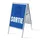 Stoepbord A1 complete set met print "SORTIE" Blauw