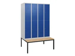 Dubbeldekse dekenkist,HxBxD 1950x1200x815mm,4x2vak.,vak B 300mm