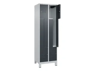 Z-garderobekast,HxBxD 1950x600x500mm,vak B 150/300mm,cil.-slot,voeten - 2