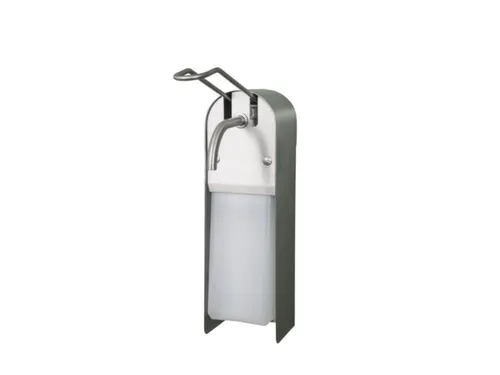 zeep-/ontsmettingsmiddeldispenser,HxB 325x97mm,v. 1l,RVS