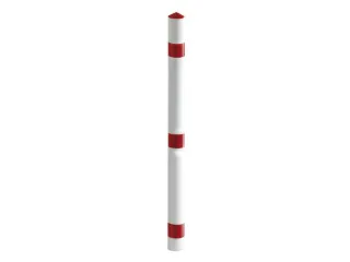 Signaleringspaal Kunststof H 1160Mm Uitneembaar Met Bodemhuls Rood/wit - 3