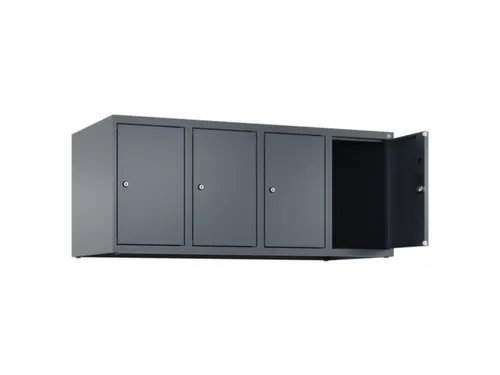 opzetkast,v. locker,4vak.,vak B 300mm,HxBxD 500x1200x500mm,vleugeldeur