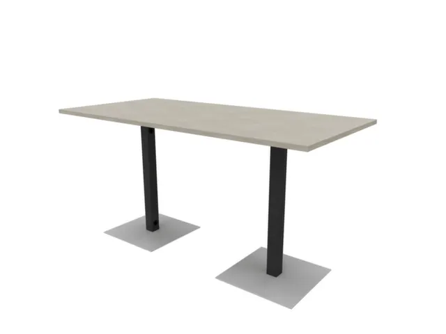 statafel,HxBxD 1070x2100x1000mm,hoekig,schotelvoet donkergrijs