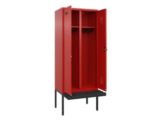 locker met bank,voor scheiding van kleding,HxBxD 2120x800x815mm,2vak - 1