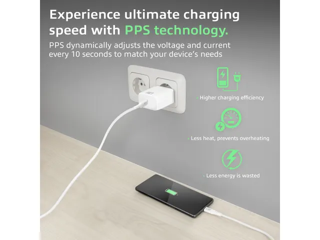 Oplader ACT 35w 1-poort usb c wit