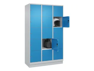 lockerkast,HxBxD 1950x1200x500mm,3x5vakken,vak B 400mm,cil.-slot - 1