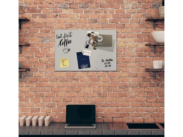 Glas Magneetbord Sigel Artverum mat lichtgrijs 60x40cm