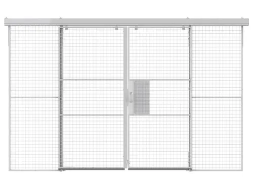 dubbele schuifdeur,v. scheidingswandsysteem,HxB 2200x1900mm,cil.-slot