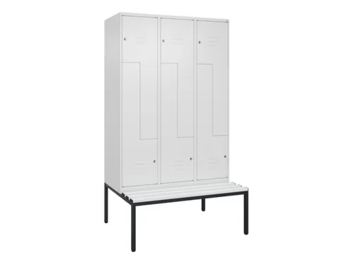 Z-garderobekast,HxBxD 2120x1200x815mm,6vak,vak B 400mm,cil.-slot