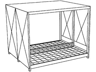 Stellingcontainer Gevaarlijke Stoffen Max. 20X200L Vaten Staand - 2