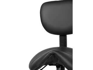 Zadelkruk Office rugleuning medium harde wielen zwart - 6