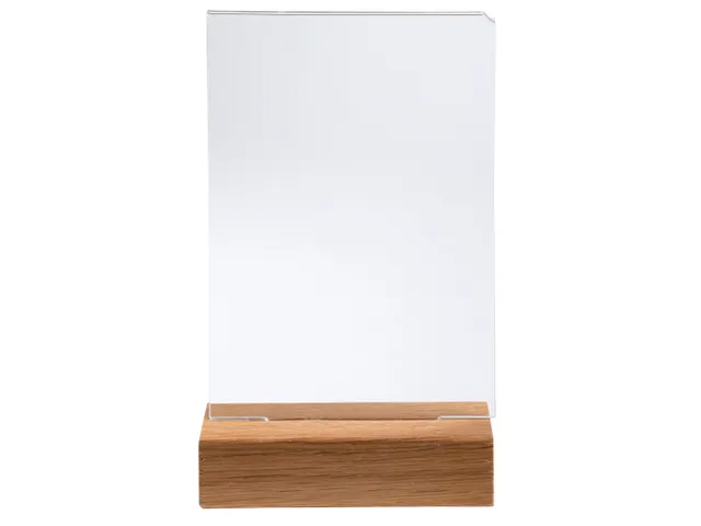 Folderhouder A6 vert icaal houten voet