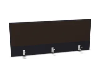opzetpaneel,v. bureau,aanbouw achter,B 1400mm,CC-zwart,BN2036-bruin - 1