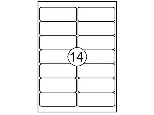 Etiket Quantore 99.1x38.1mm Wit 1400 Stuks