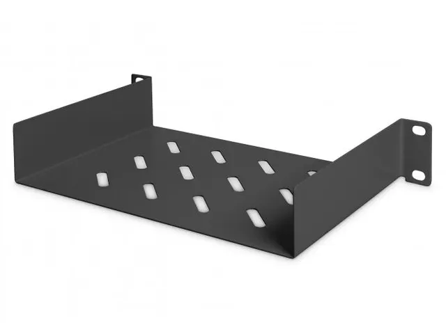 254 mm 10 inch 1U-plank vaste installatie 44x254x150mm Zwart