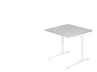 In hoogte verstelbaar bureau,HxBxD 680-850x800x800mm,blad grijs - 1