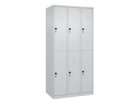 dubbeldekse locker,HxBxD 1850x900x500mm,3x2vak.,vak B 300mm